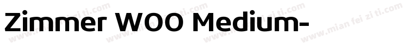 Zimmer W00 Medium字体转换